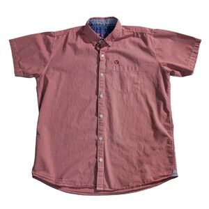 Duke‎ Jeans Men's  Causal Gingham Button Down Short Sleeve Casual Shirt size 42